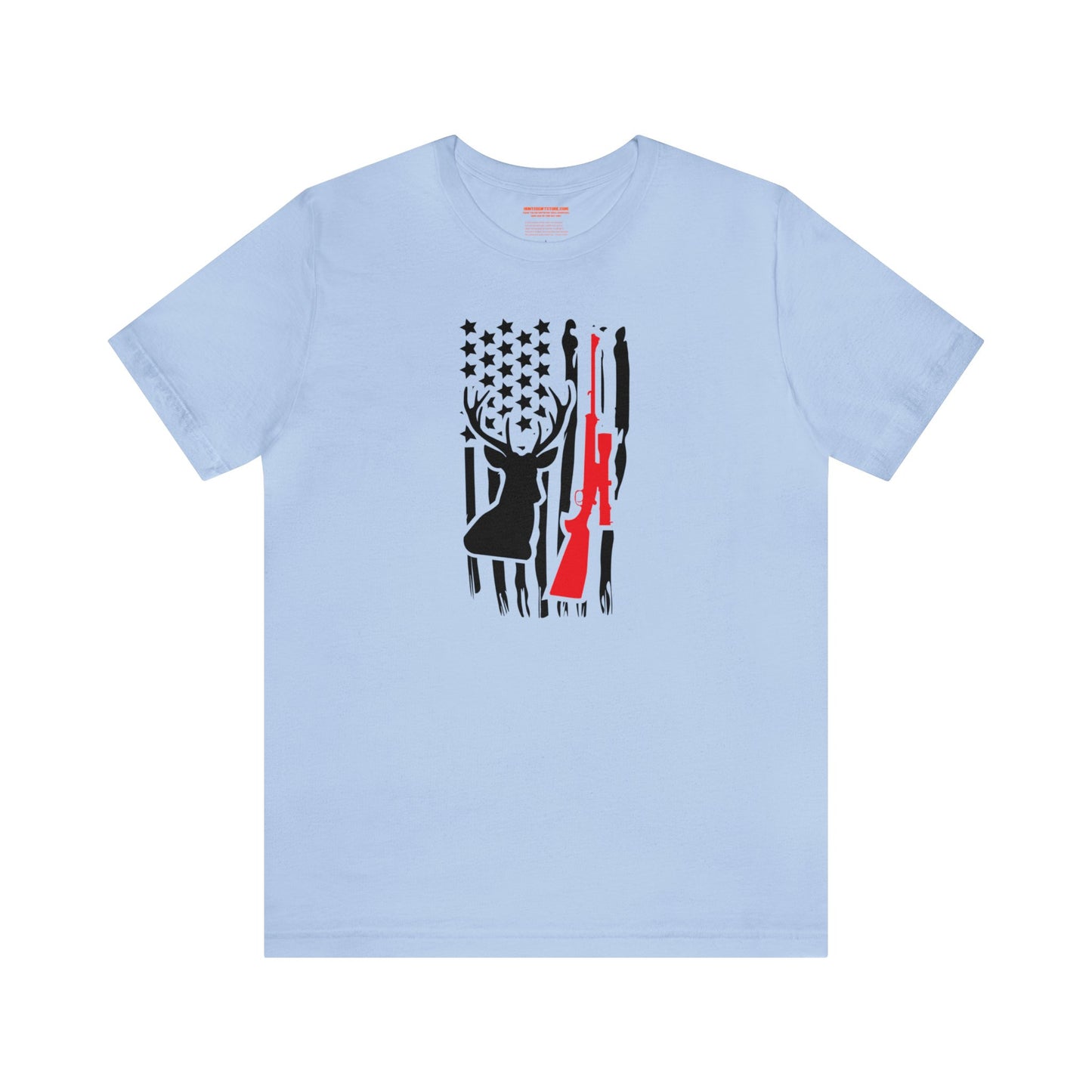 Deer Gun American Flag T-Shirt