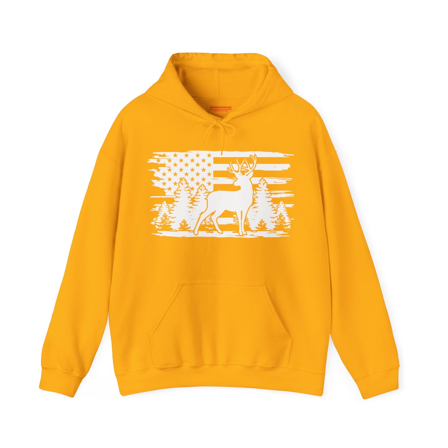 Deer American Flag Hooded Sweatshirt