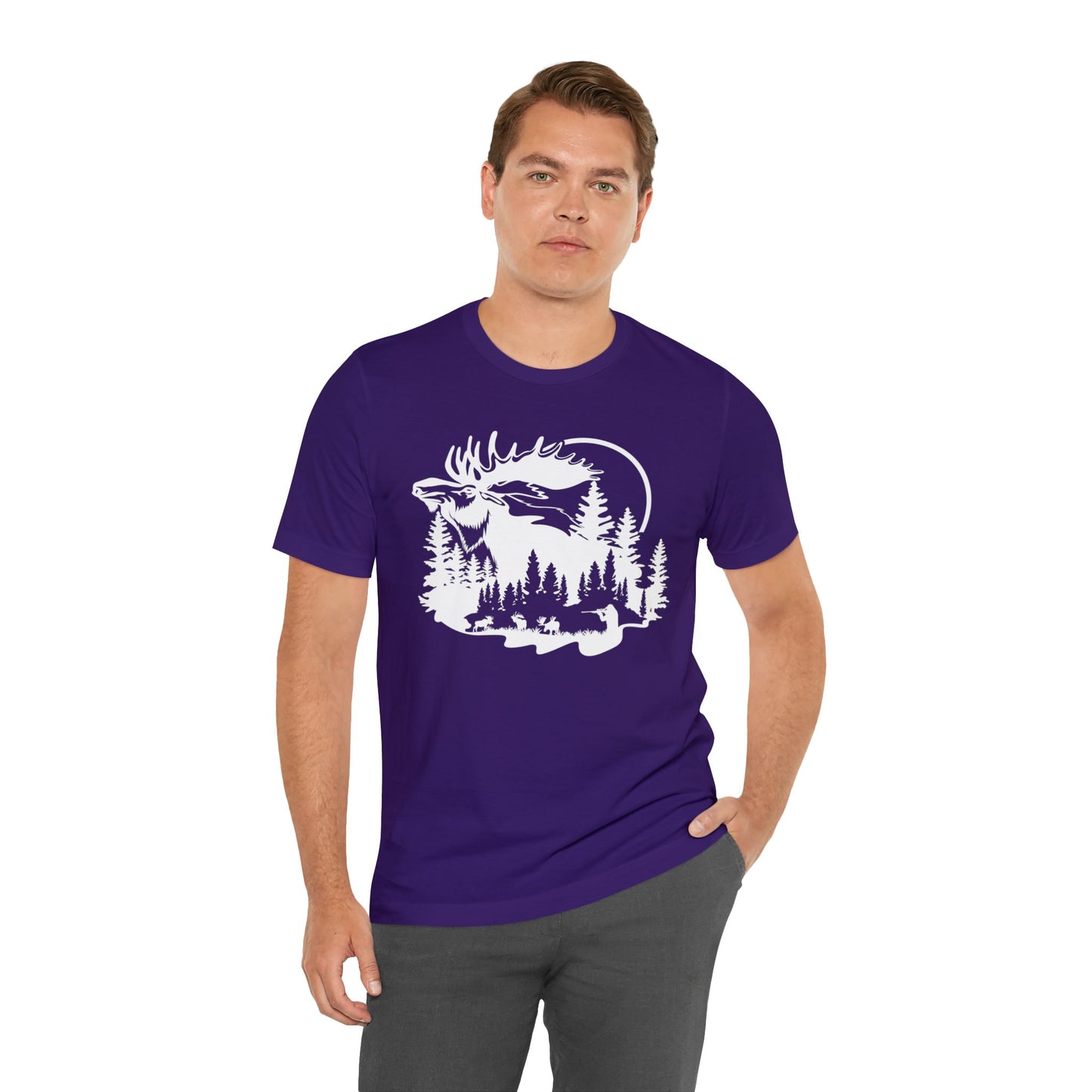 Moose Hunting Scene T-Shirt