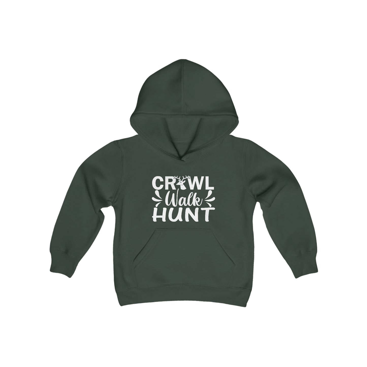 Crawl Walk Hunt Youth Hooded Sweatshirt