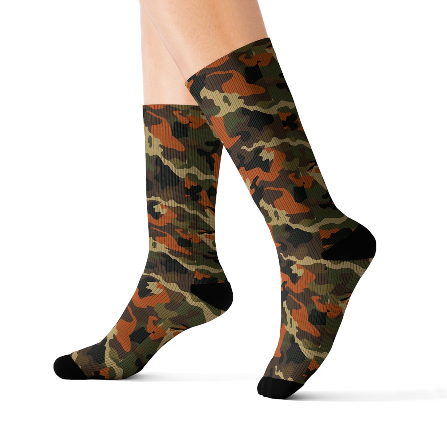 Orange Camo Socks