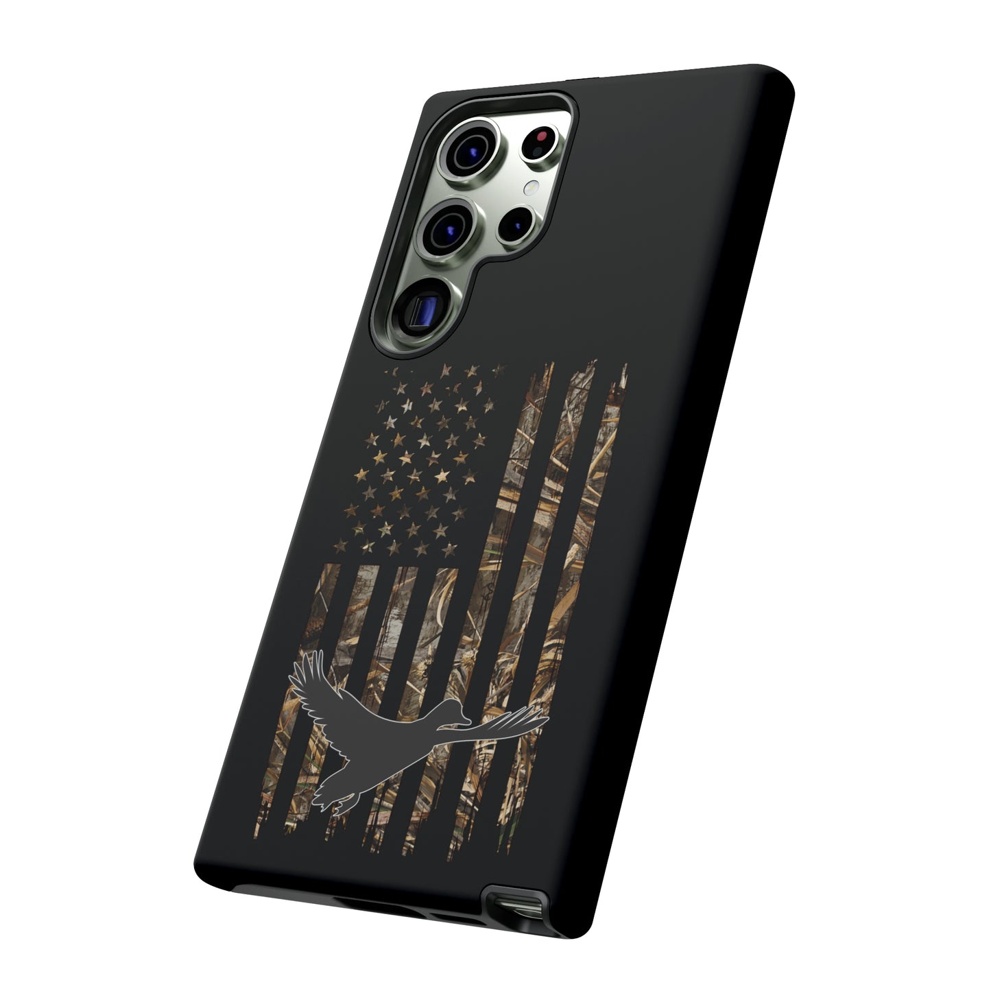 Camo Duck American Flag Phone Case