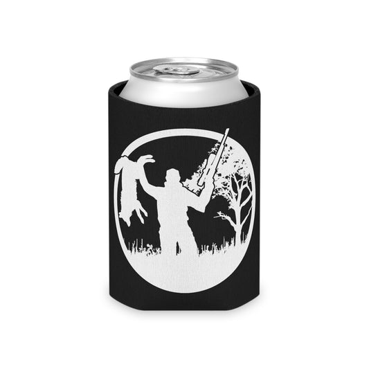 Coyote Hunter White Circle Can Cooler