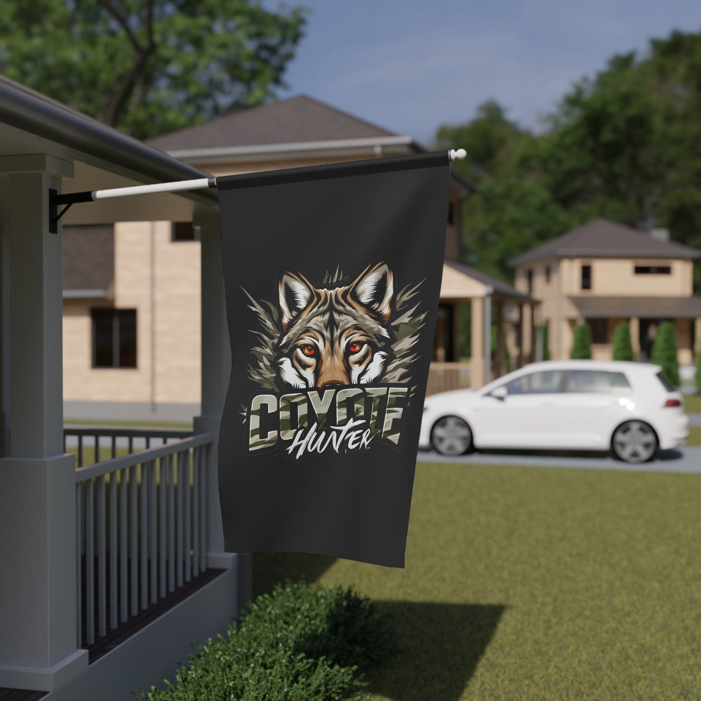 Coyote Head Hunter Flag