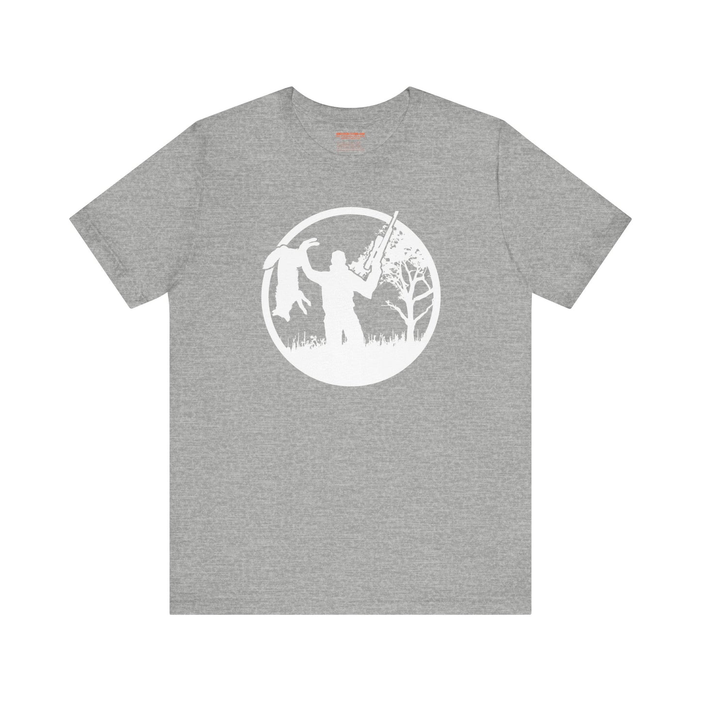 Coyote Hunter Holding Coyote White Circle T-Shirt