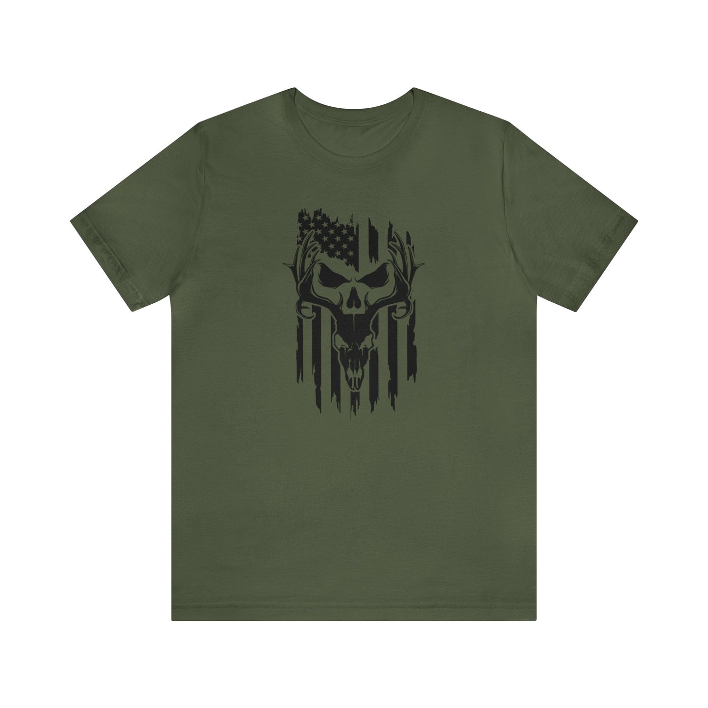 Deer Skull American Flag T-Shirt