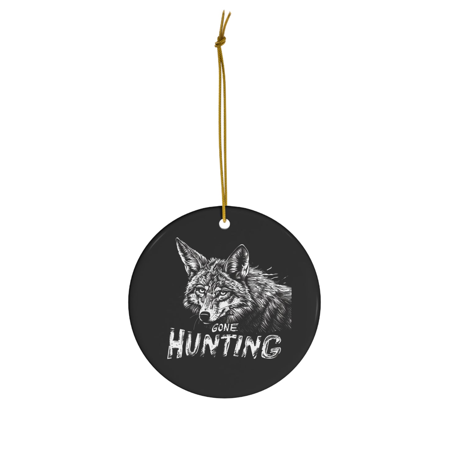 Gone Hunting Ceramic Christmas Ornament