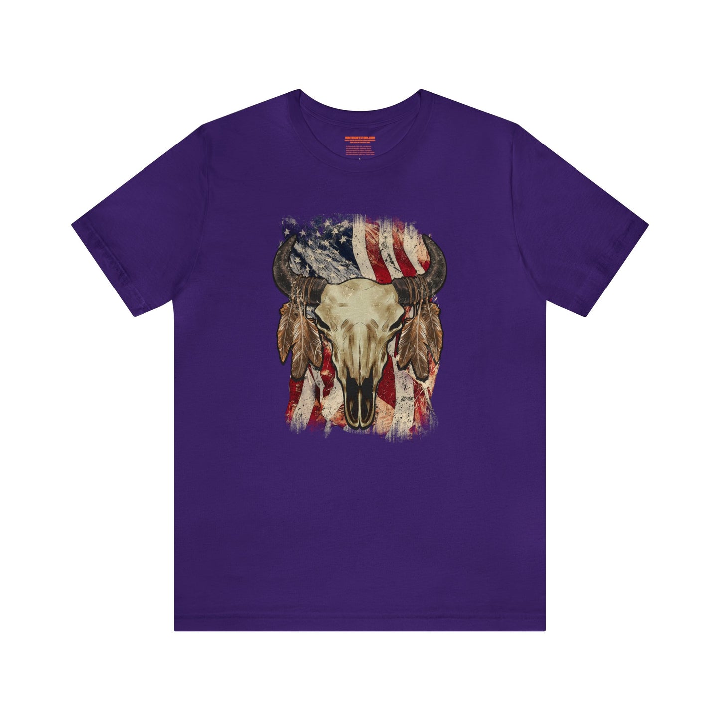 Bison Head American Flag T-Shirt