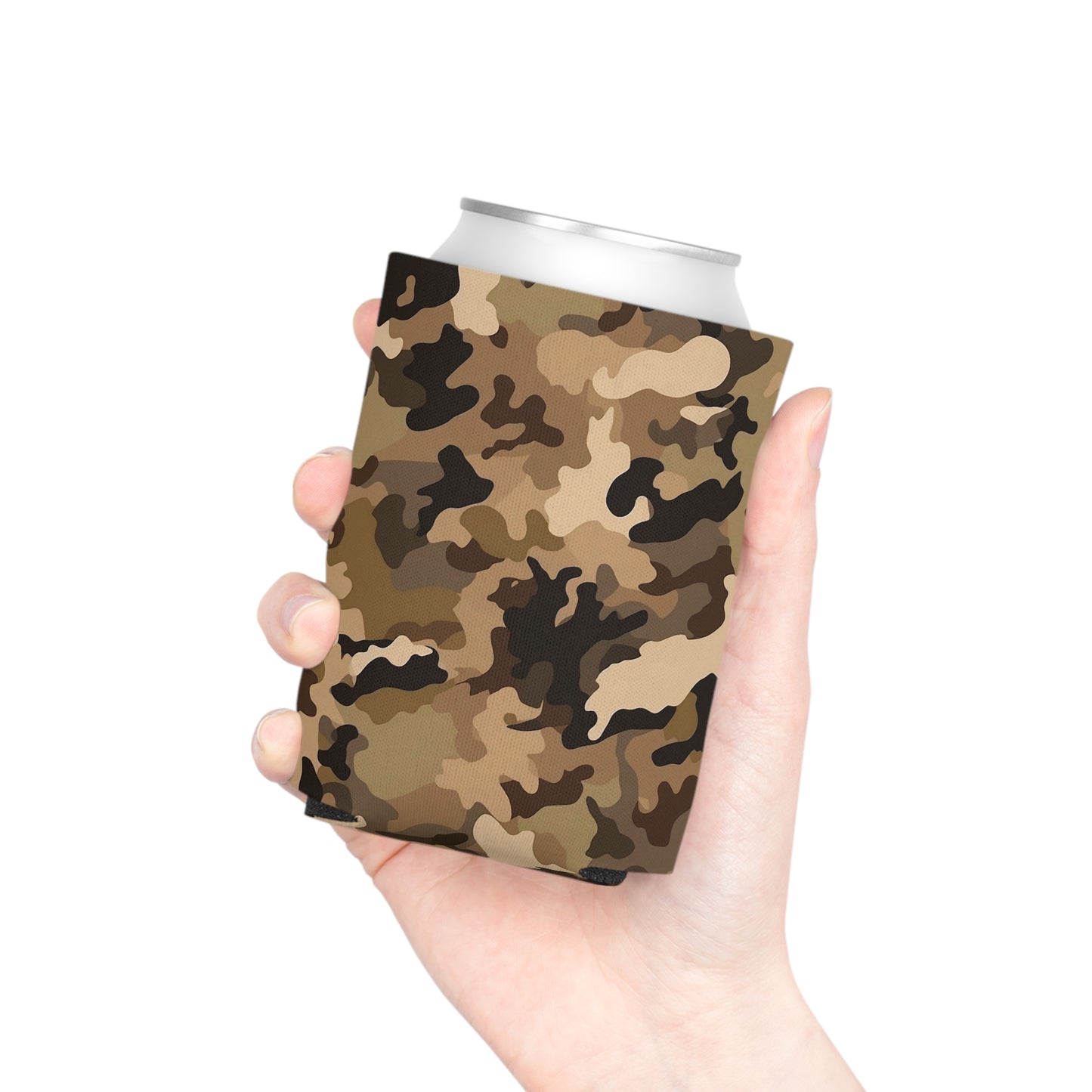 Brown Camo Can Cooler