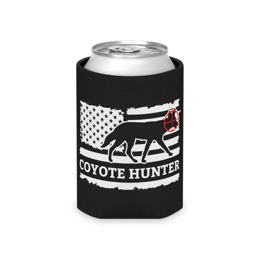 Coyote Hunter American Flag Can Cooler