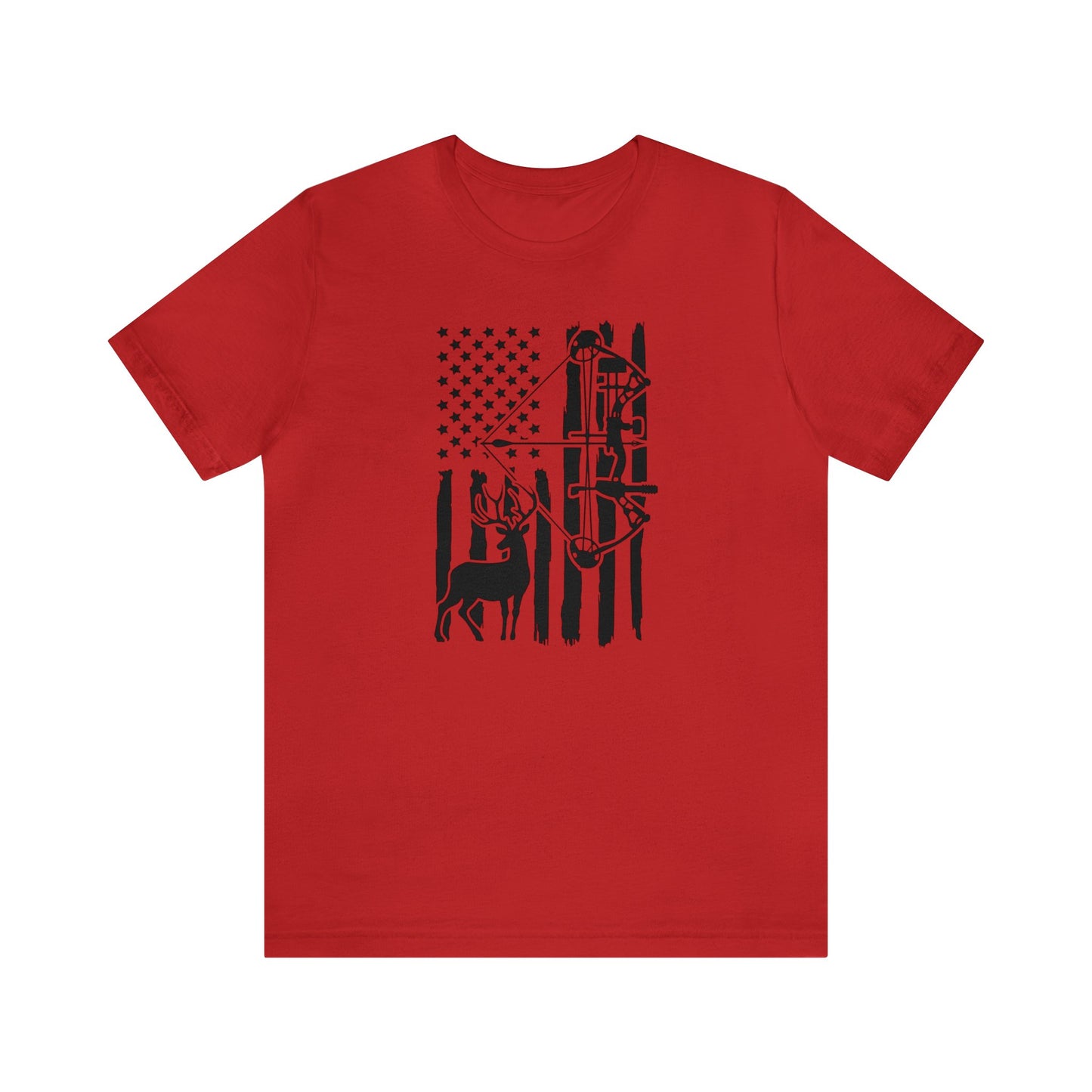 Bow Hunting American Flag T-Shirt