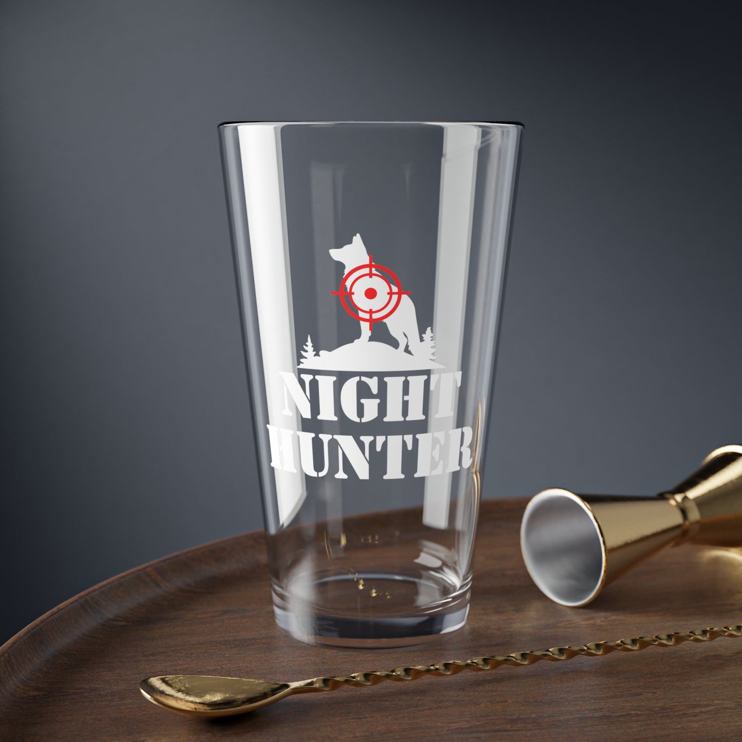 Coyote Night Hunter Red Dot Pint Glass