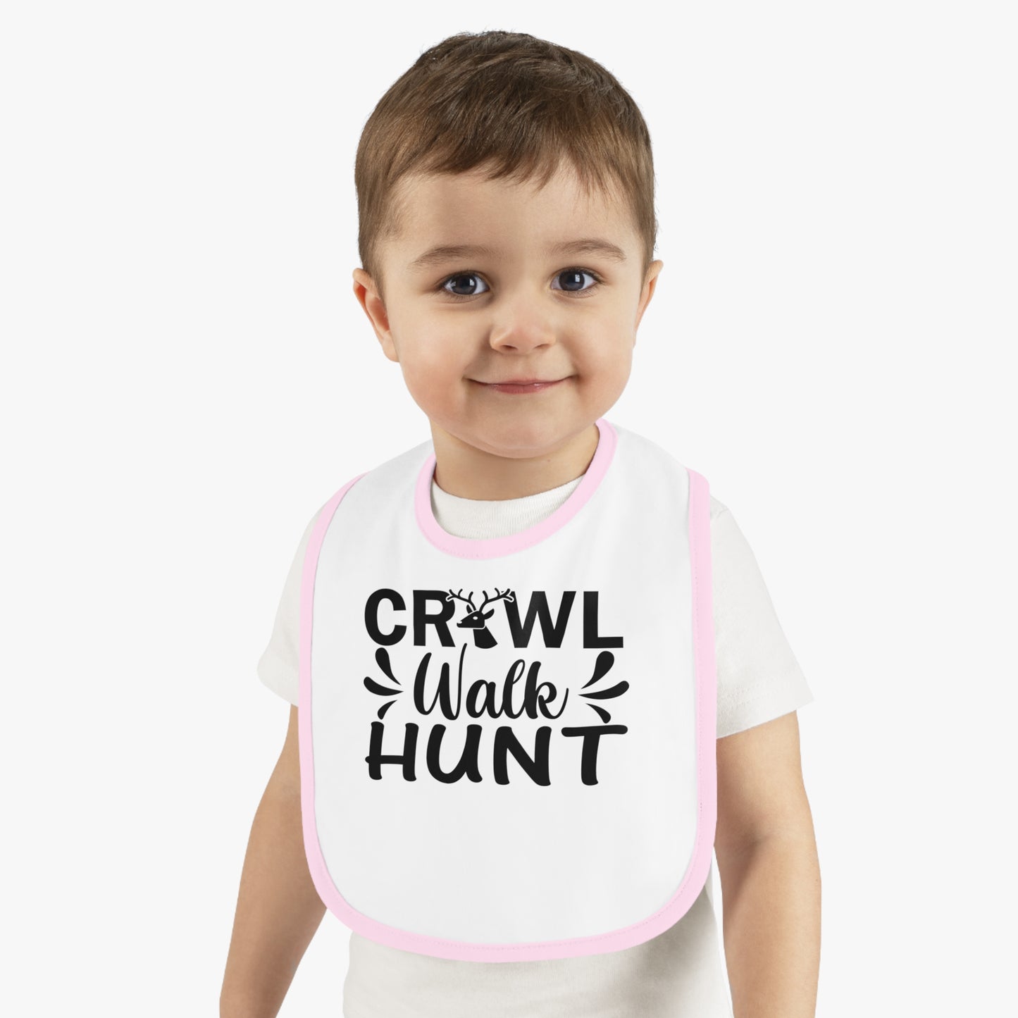 Crawl Walk Hunt Baby Jersey Bib