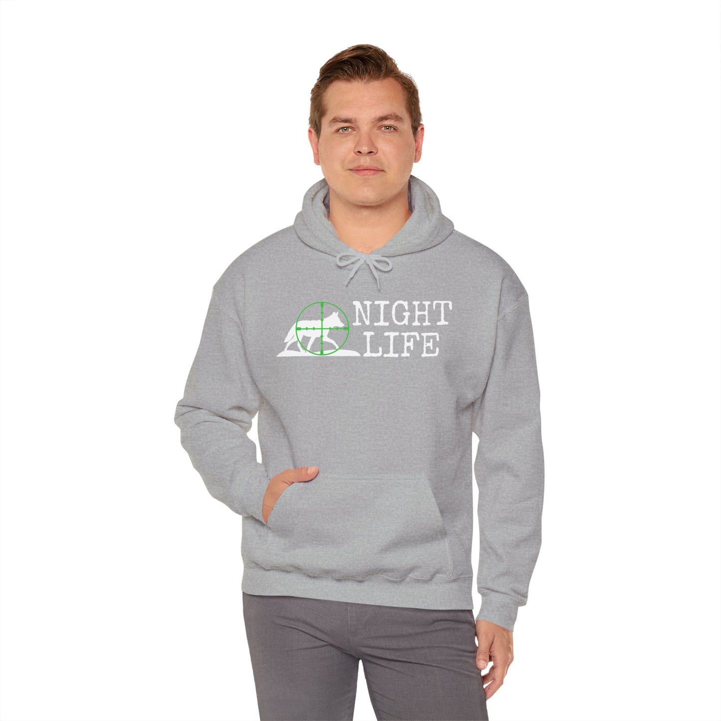 Coyote Night Night Life Green Scope Hooded Sweatshirt