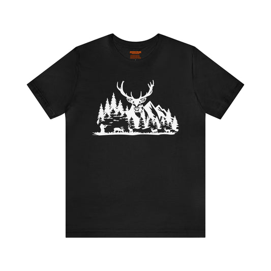 Elk Hunting Mountain Scene T-Shirt