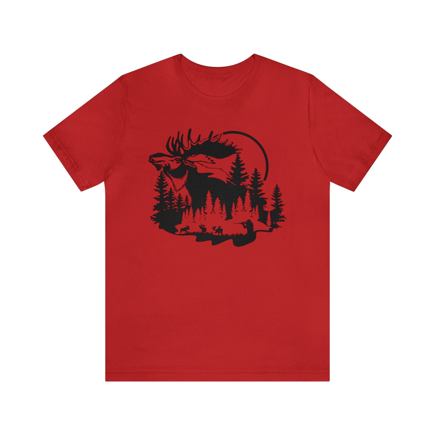 Moose Hunting Scene T-Shirt