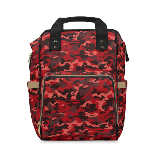 Red Camo Diaper Backpack