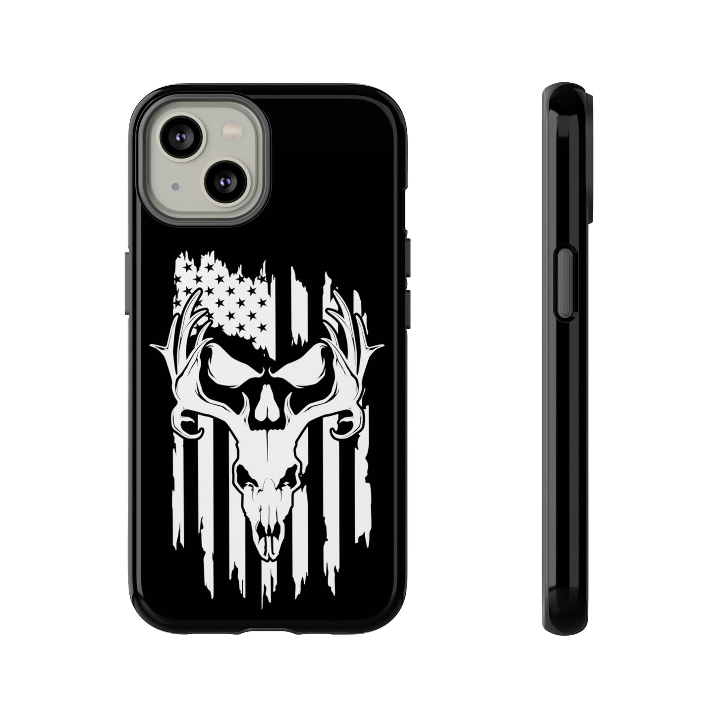 Deer Skull American Flag Phone Case