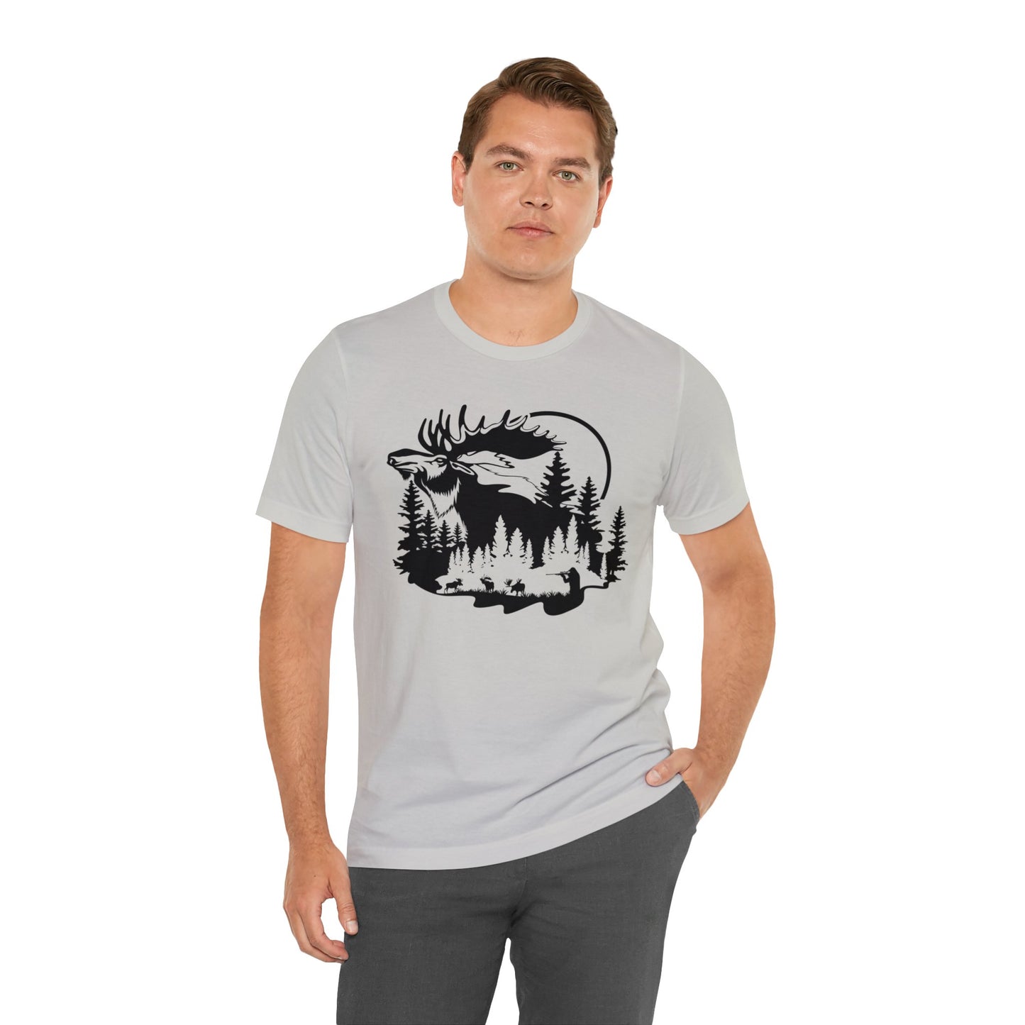 Moose Hunting Scene T-Shirt