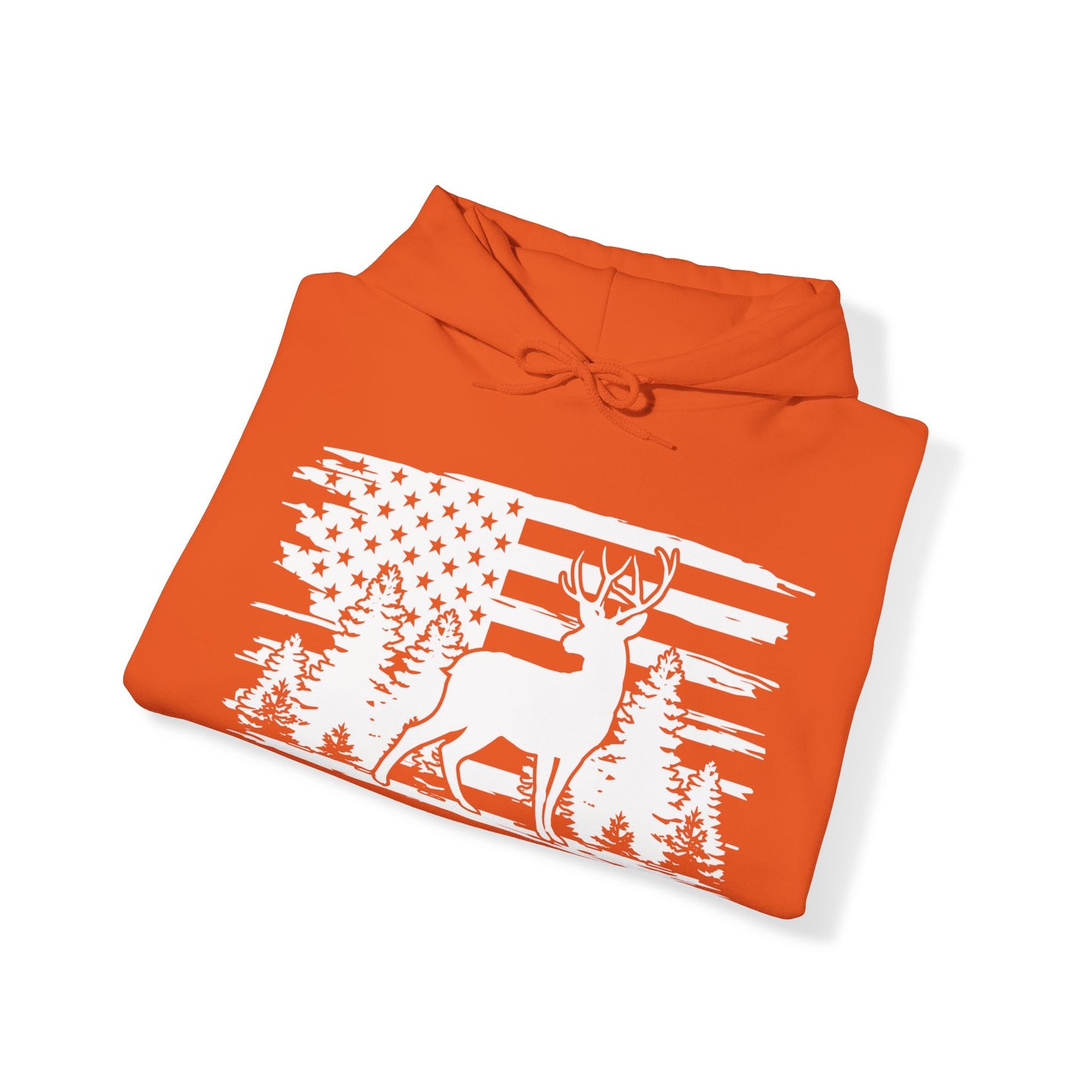 Deer American Flag Hooded Sweatshirt