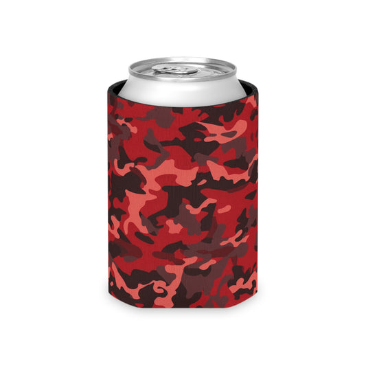 Red Camo Can Cooler