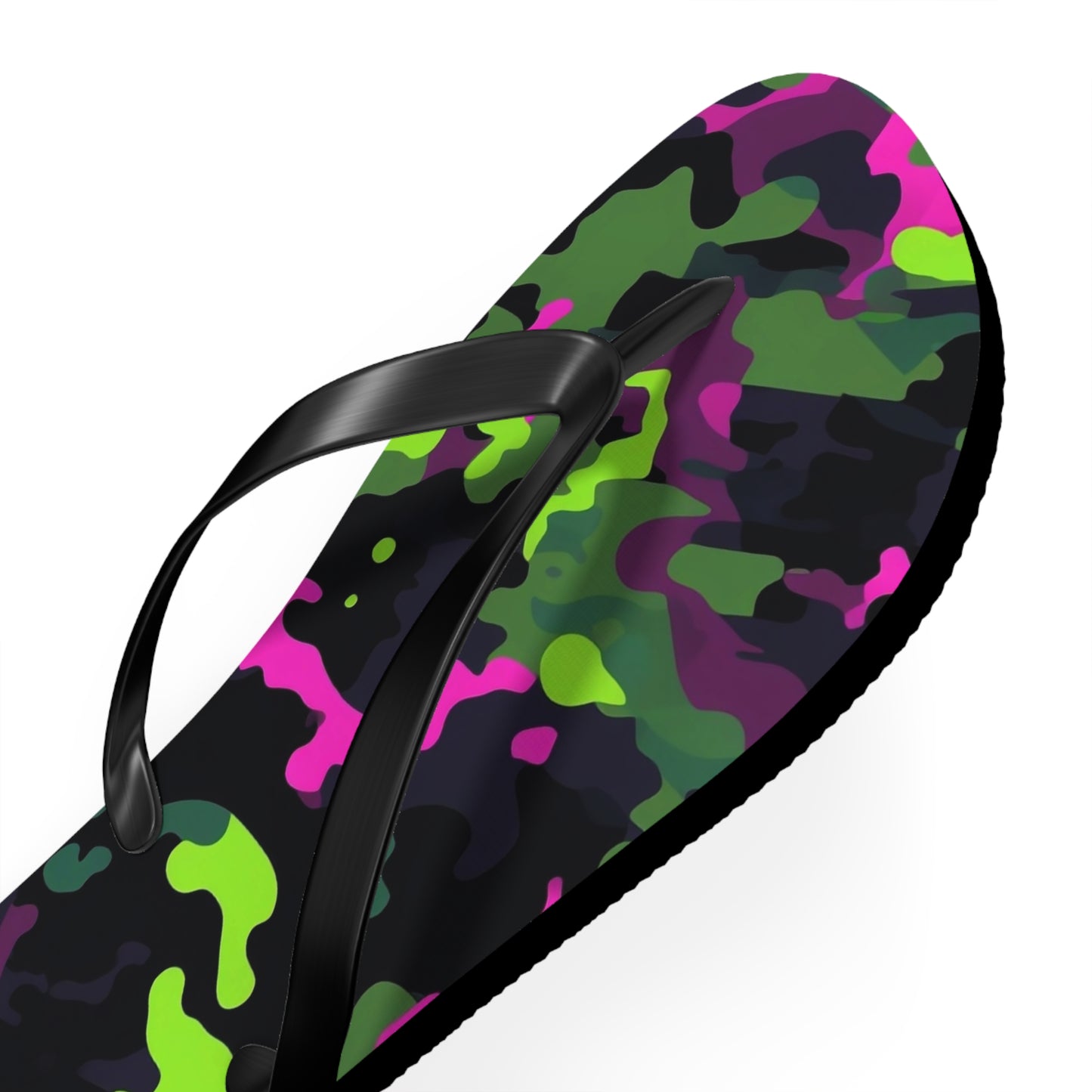 Neon Camo Flip Flops