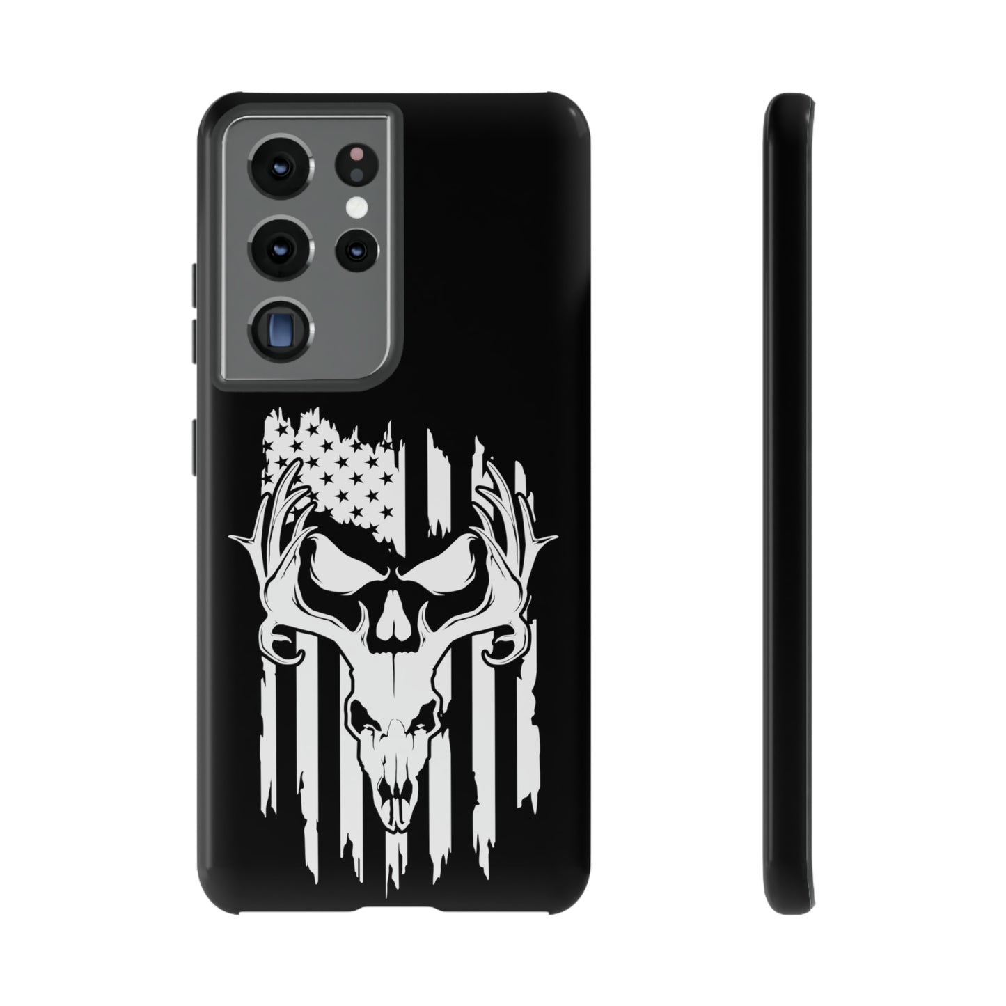 Deer Skull American Flag Phone Case