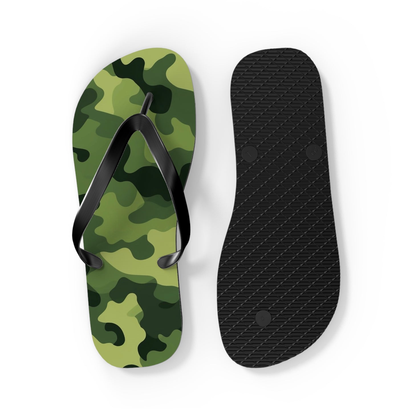 Light Green Camo Flip Flops