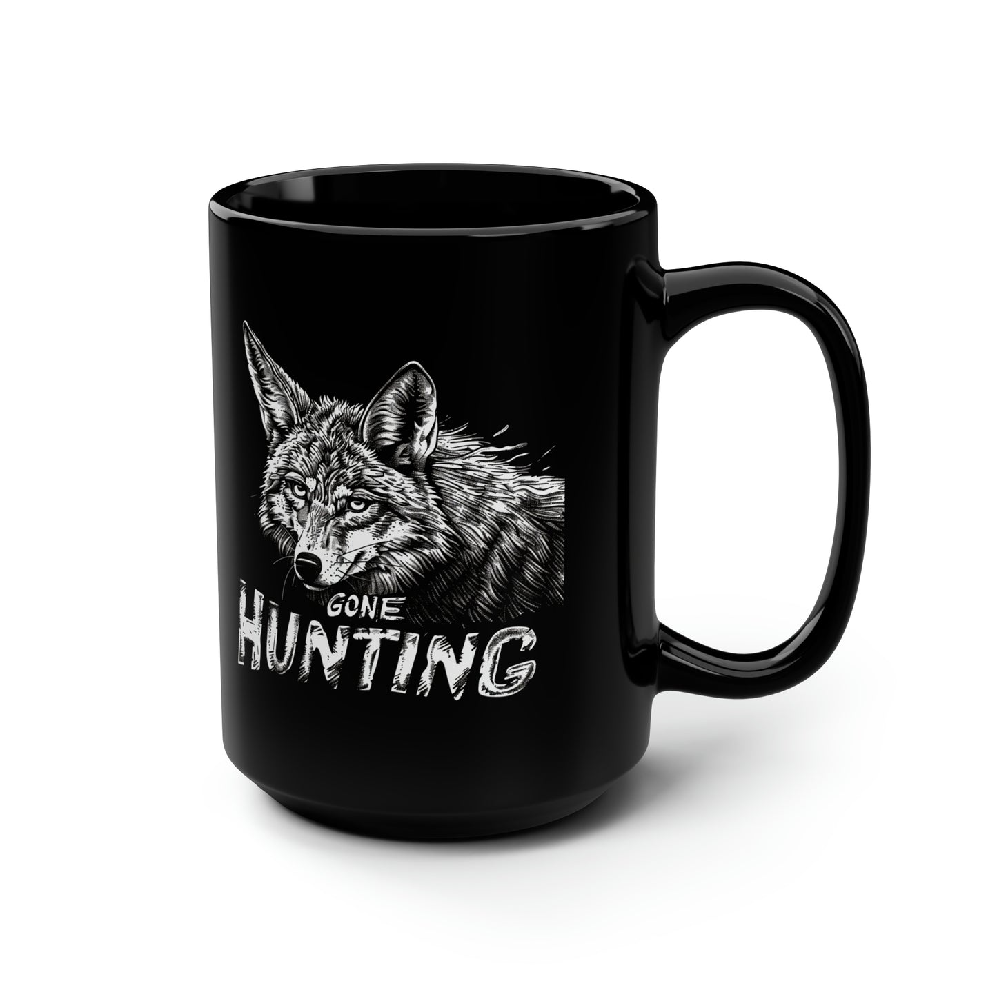 Gone Coyote Hunting Mug, 15oz