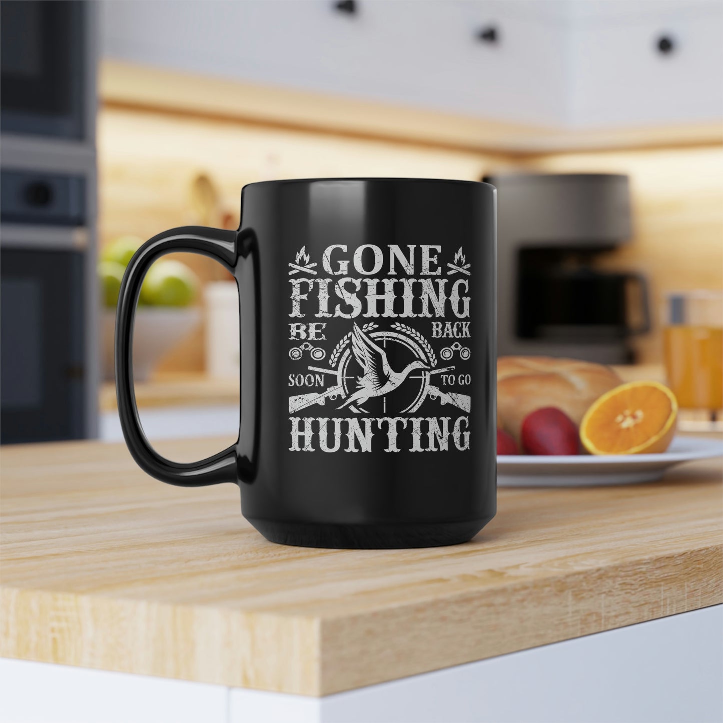 Gone Fishing Mug, 15oz