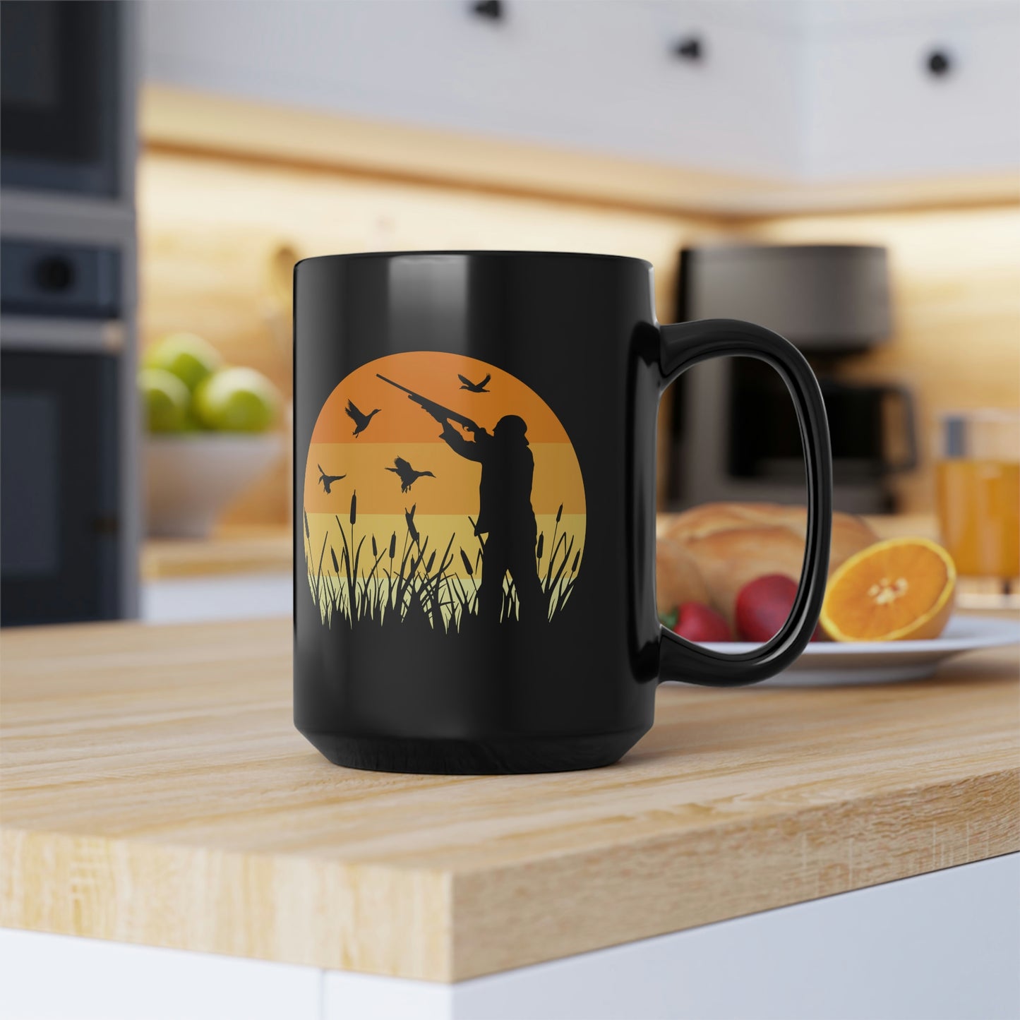 Duck Hunting Sunset Mug, 15oz