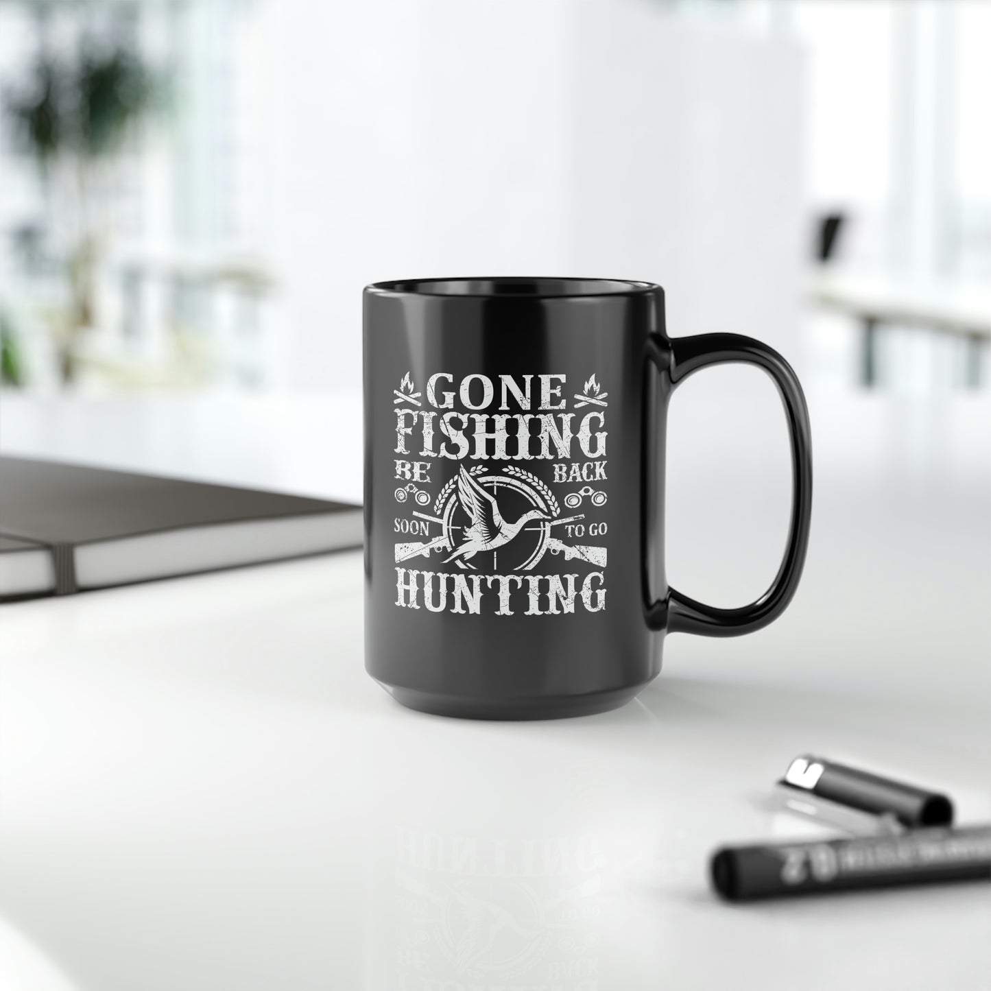 Gone Fishing Mug, 15oz