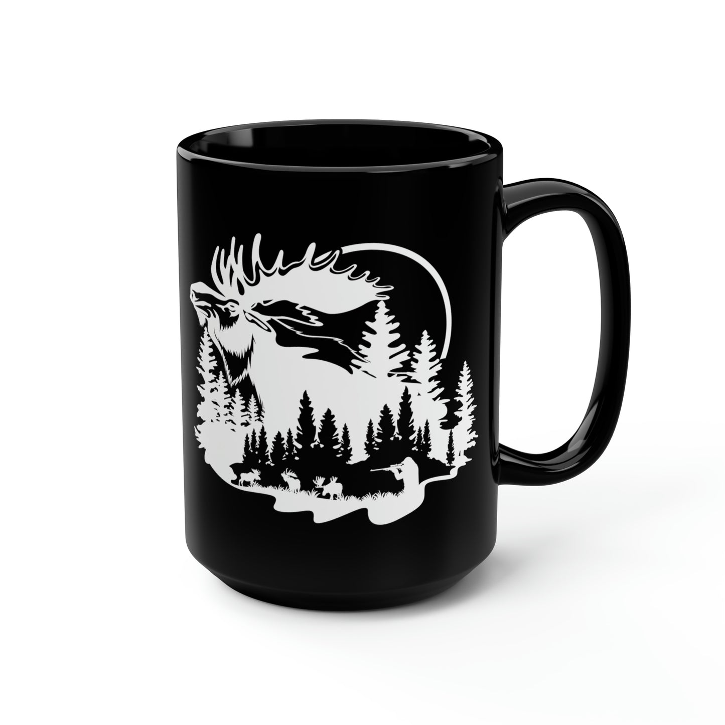 Moose Hunting Mug, 15oz