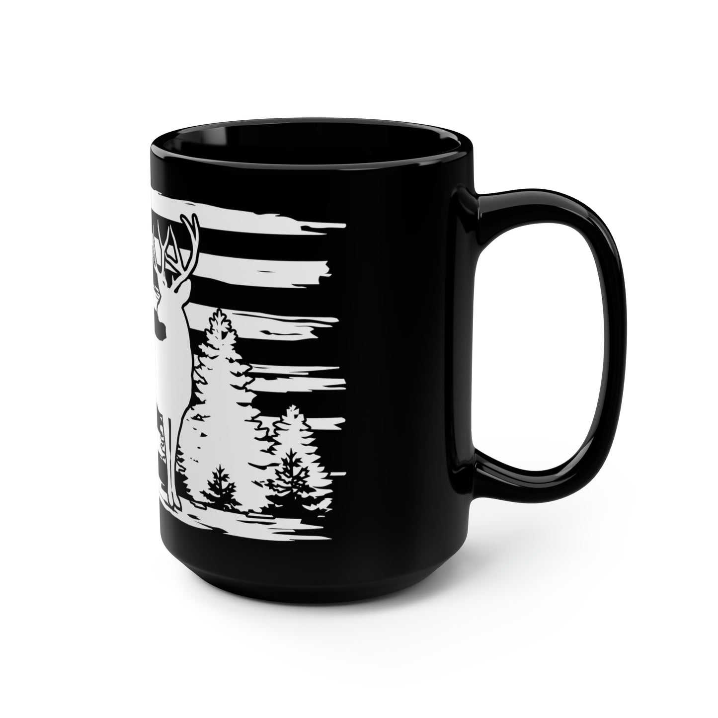 Deer American Flag Mug, 15oz