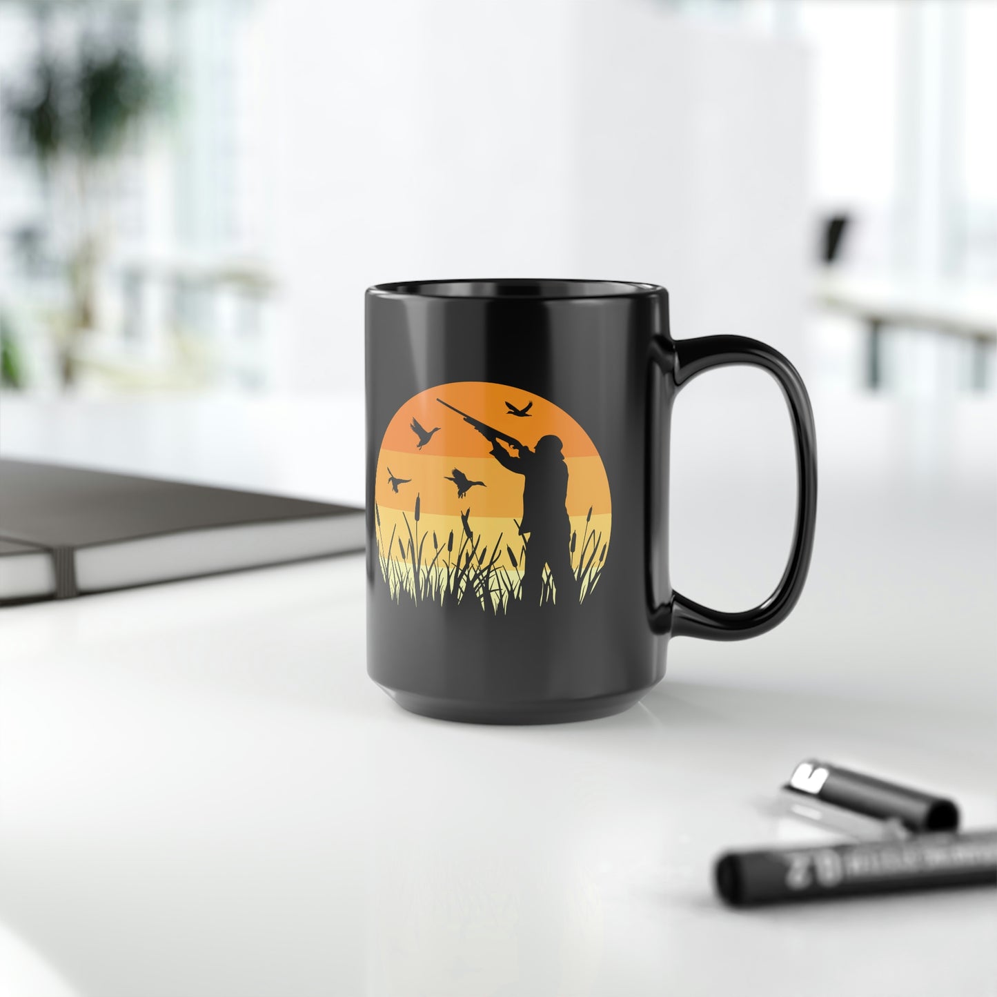 Duck Hunting Sunset Mug, 15oz