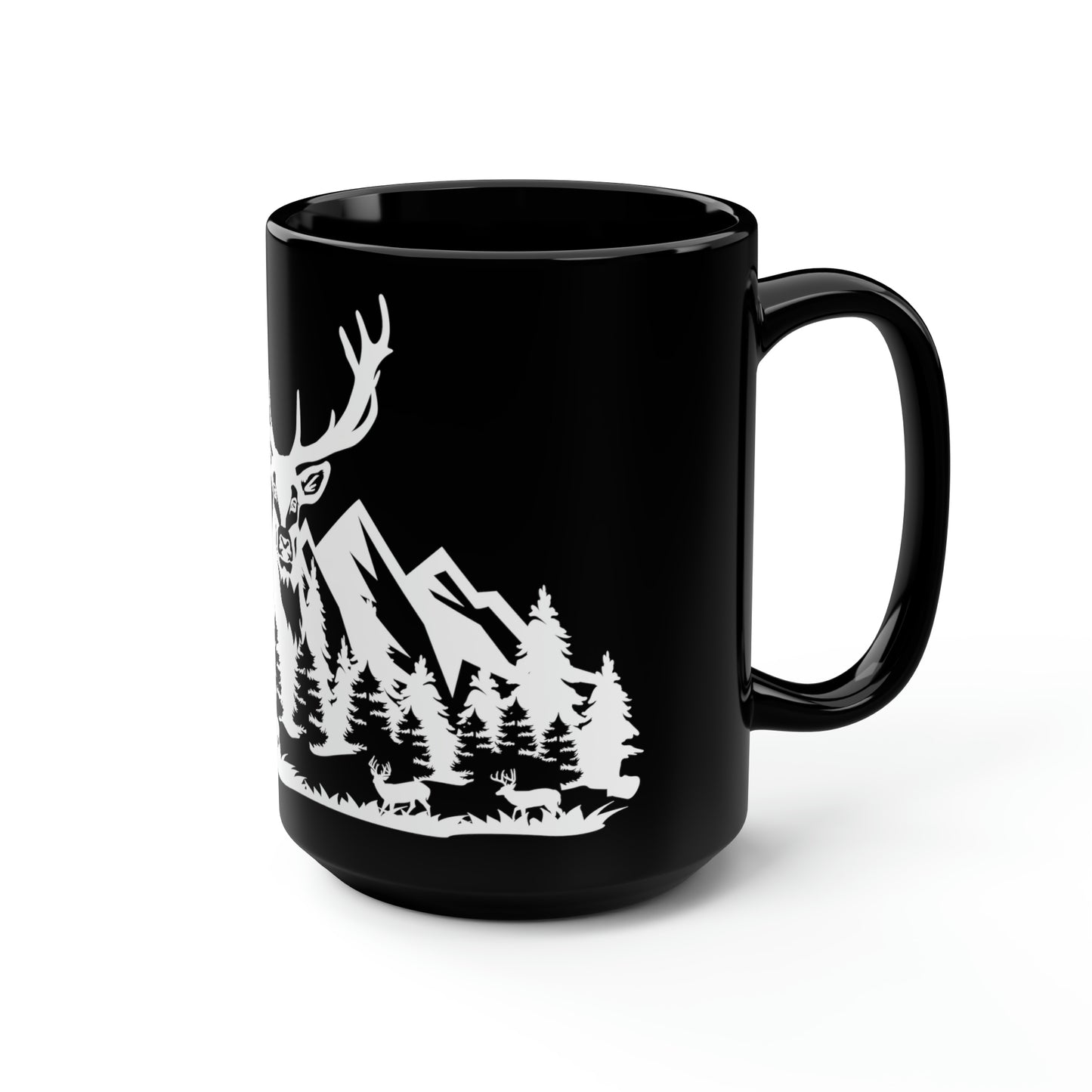 Deer Hunting Scene Mug, 15oz