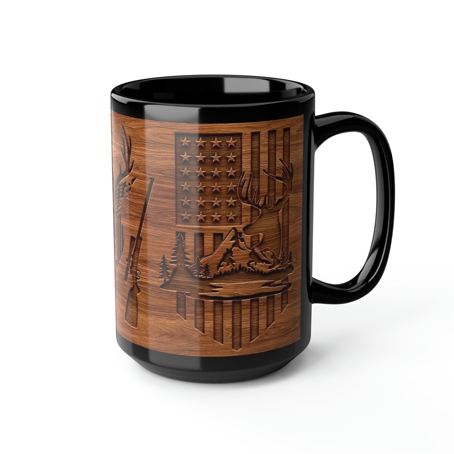 Wooden Deer Mug, 15oz