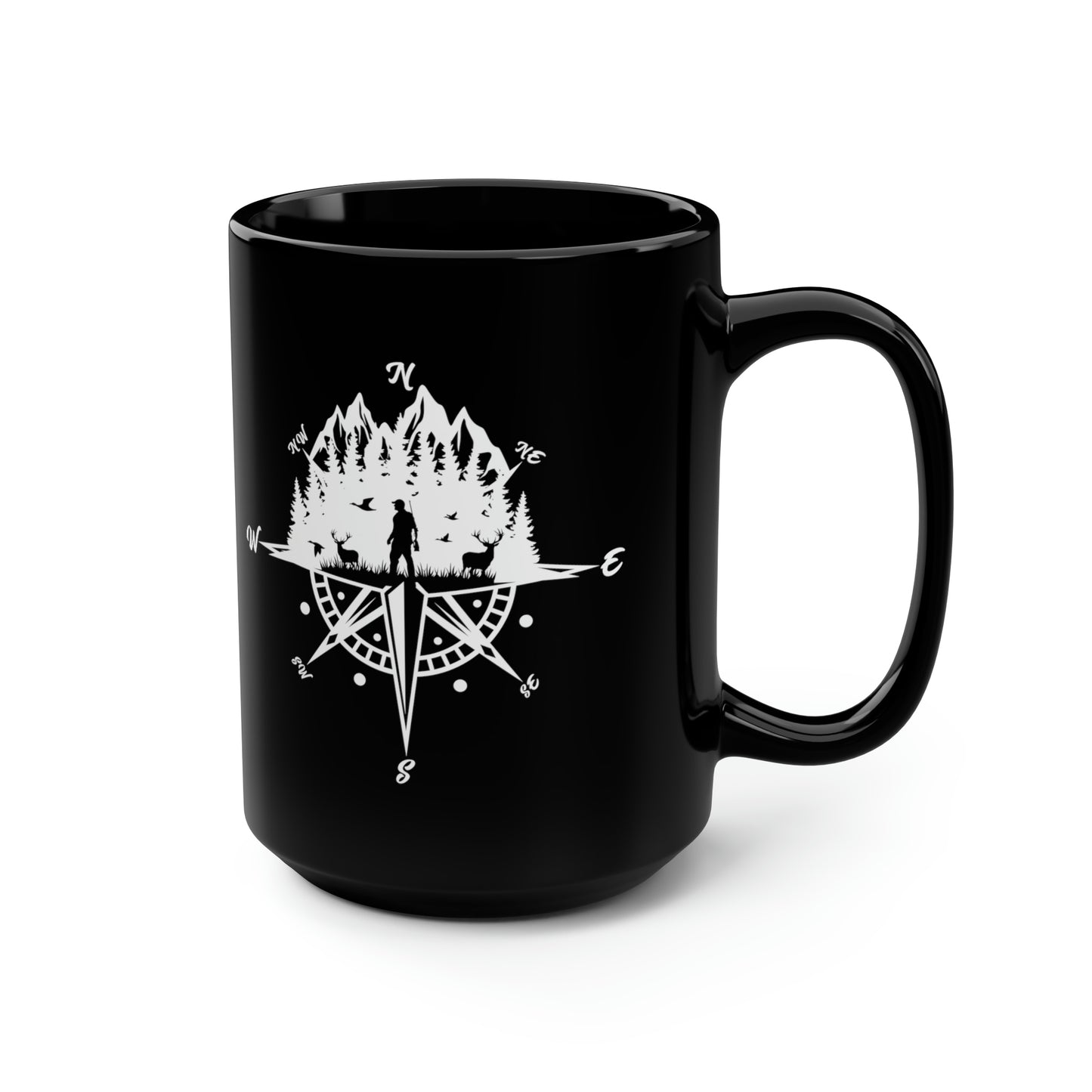 Compass Hunting Mug, 15oz