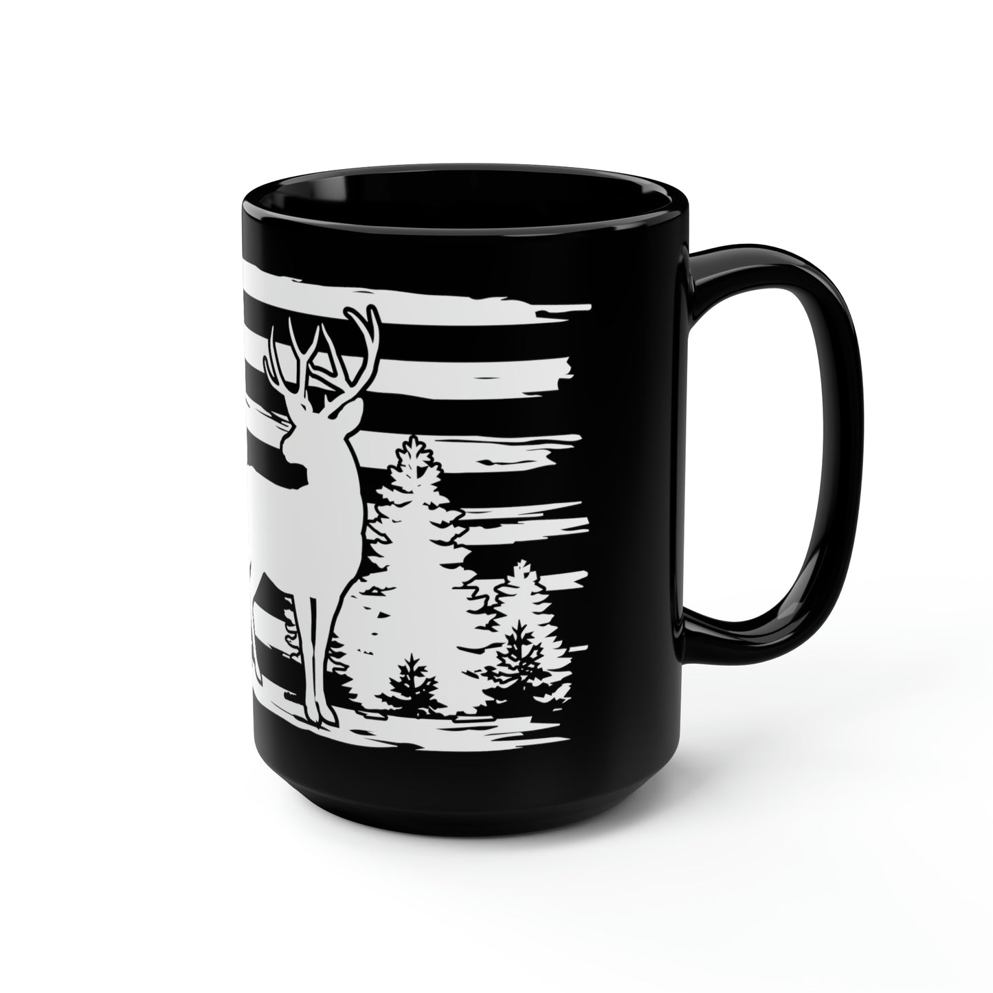 Deer American Flag Mug, 15oz