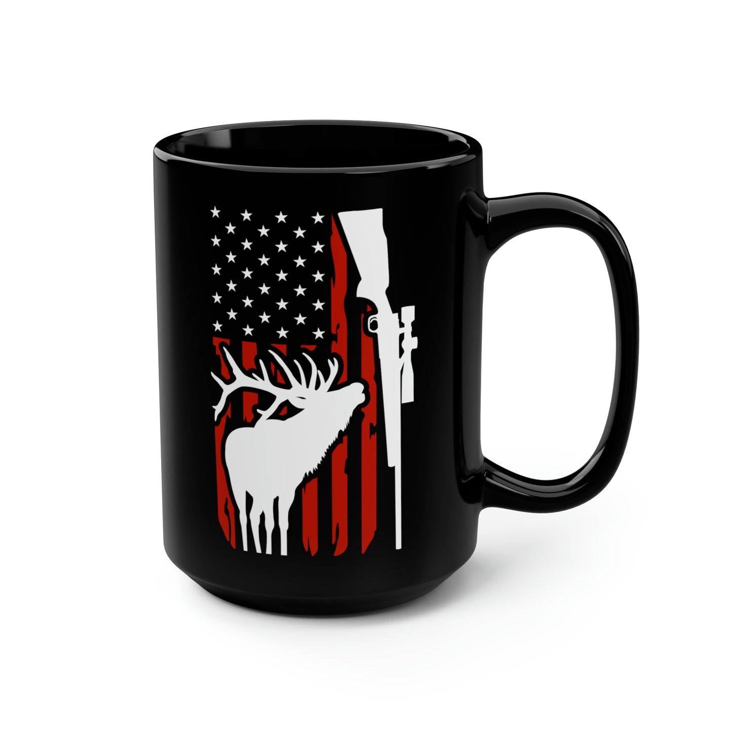 Elk American Flag Mug, 15oz