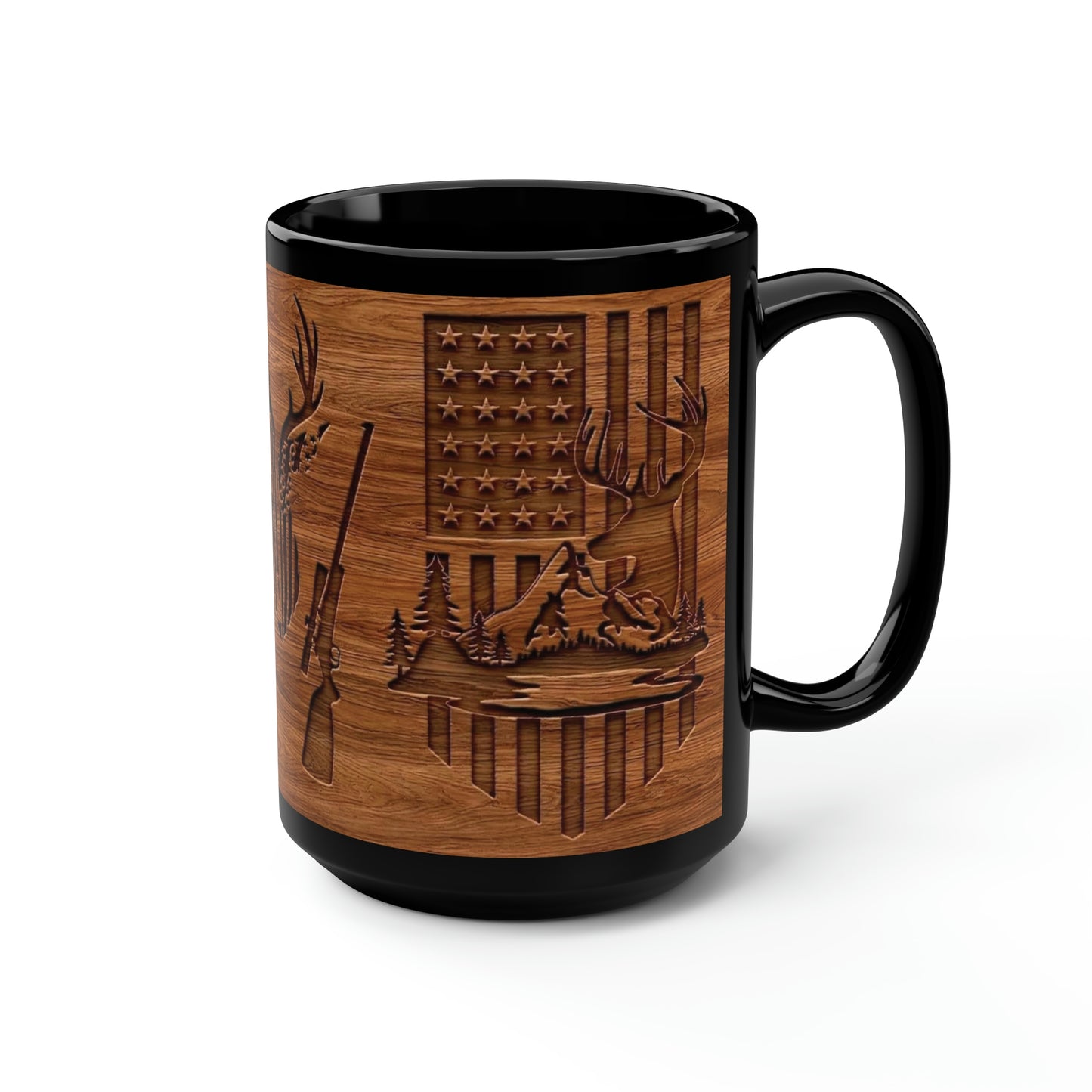 Wooden Deer Mug, 15oz