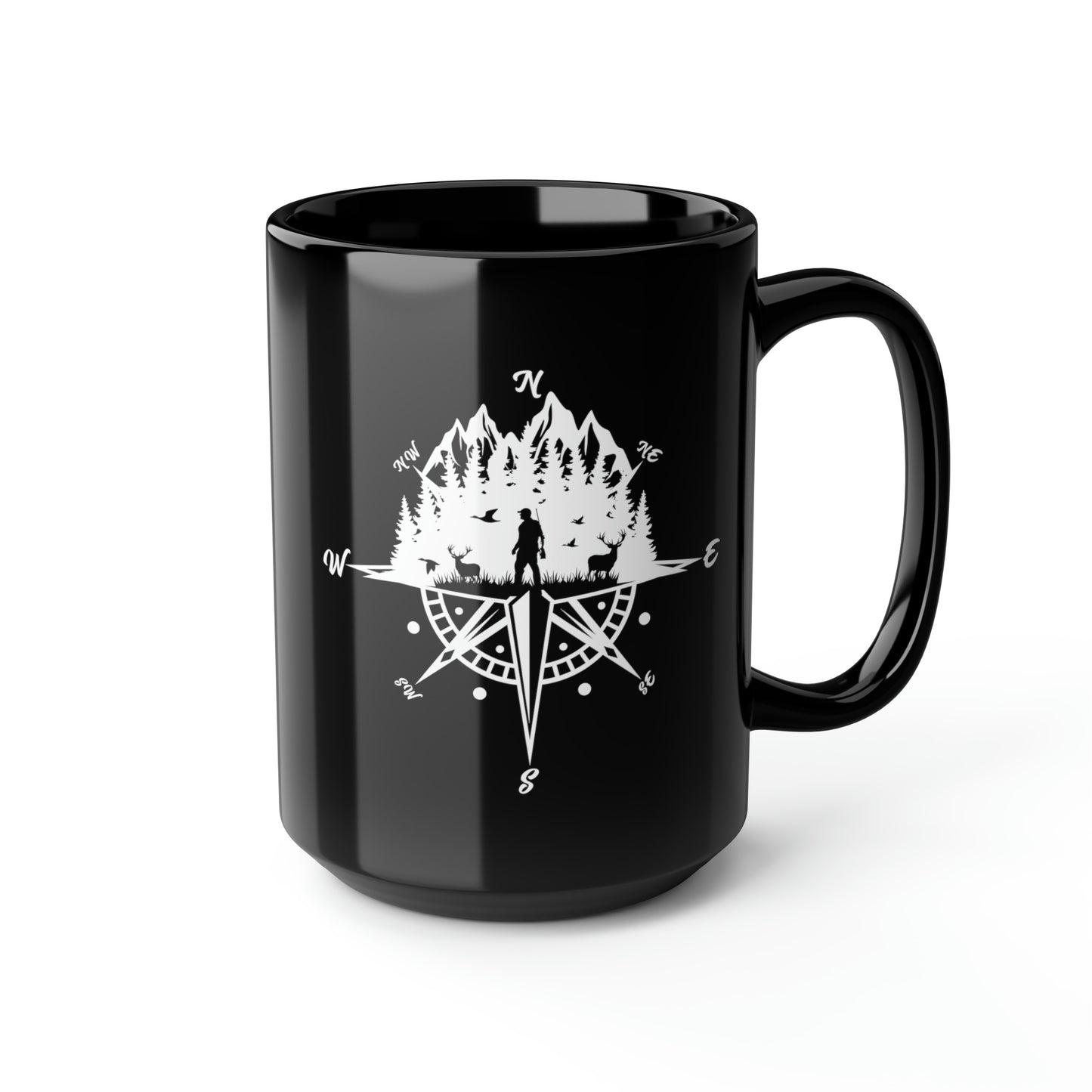 Compass Hunting Mug, 15oz