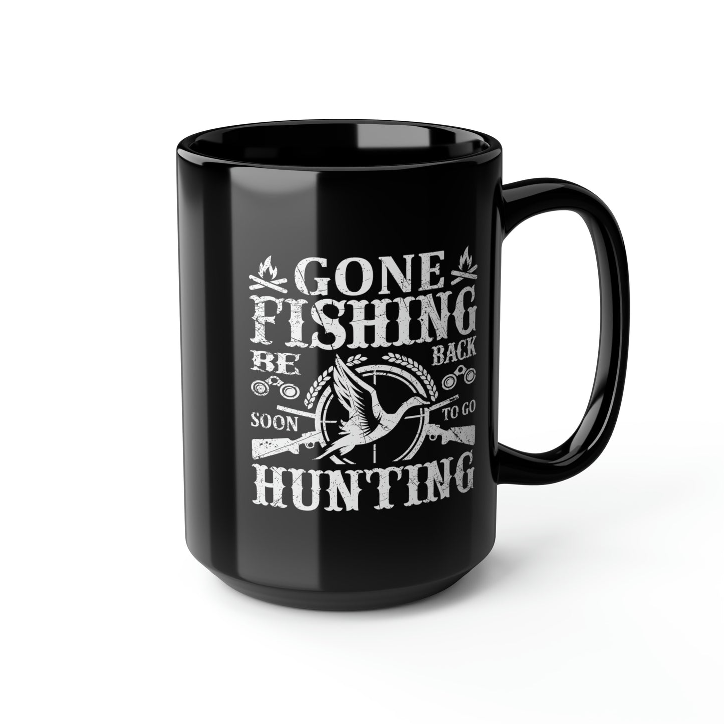 Gone Fishing Mug, 15oz