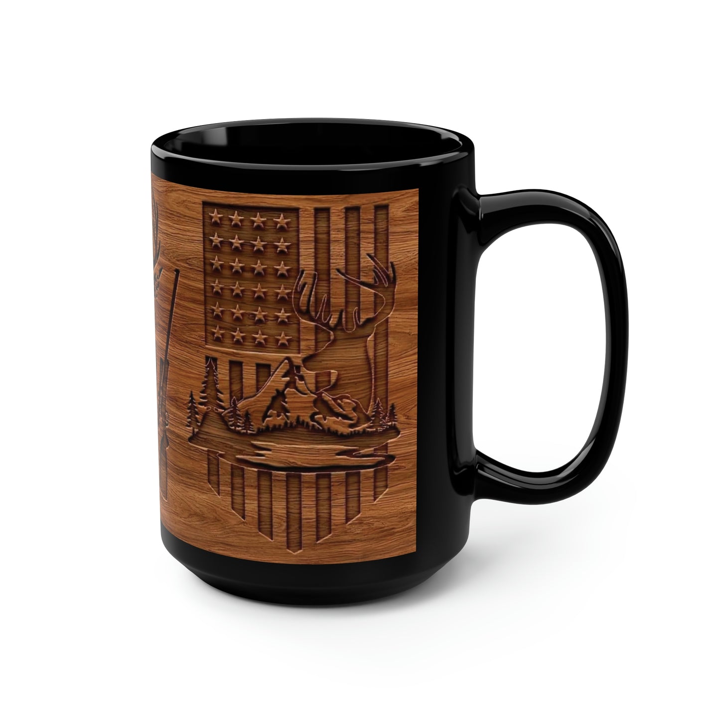 Wooden Deer Mug, 15oz