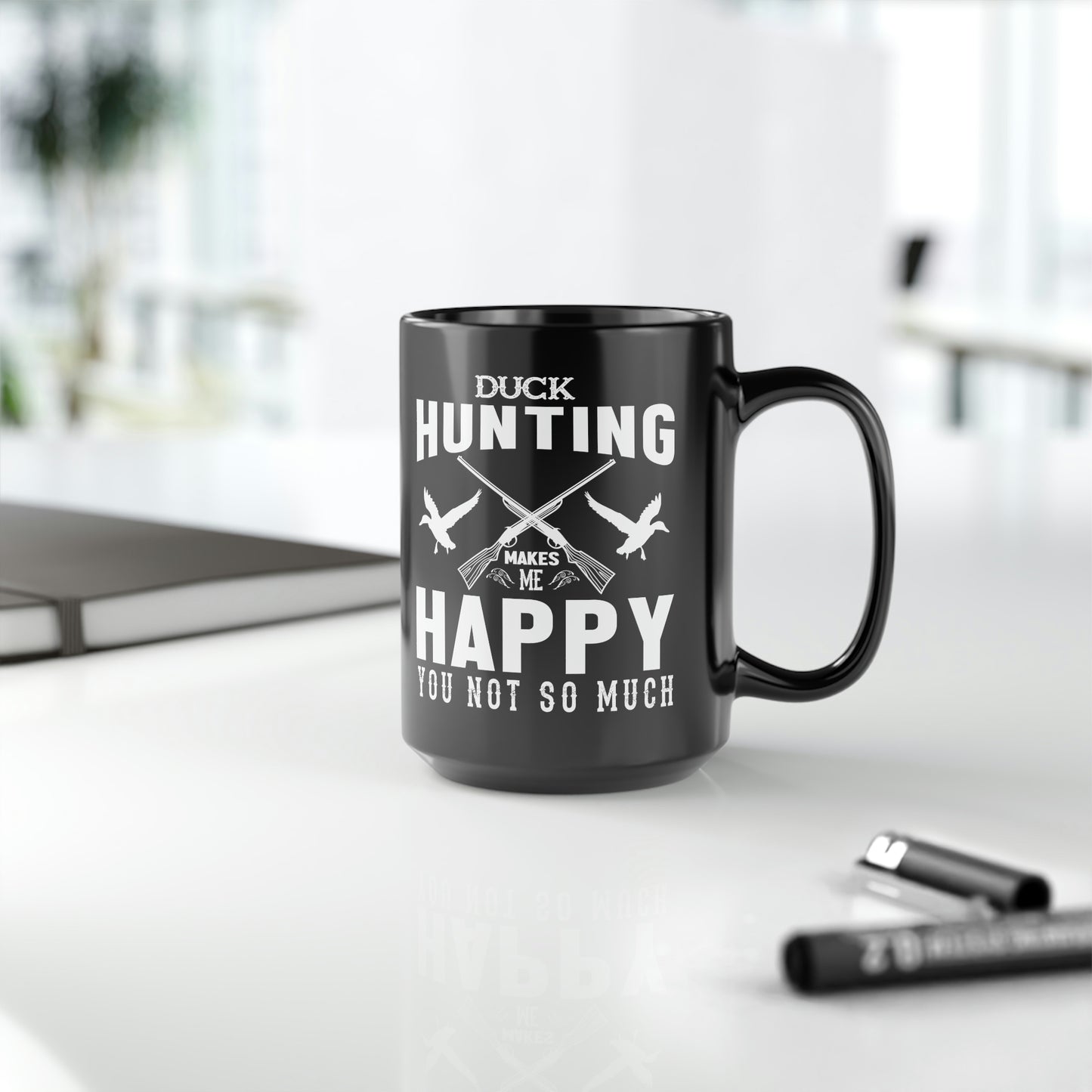 Duck Hunting Makes Me Happy Mug, 15oz