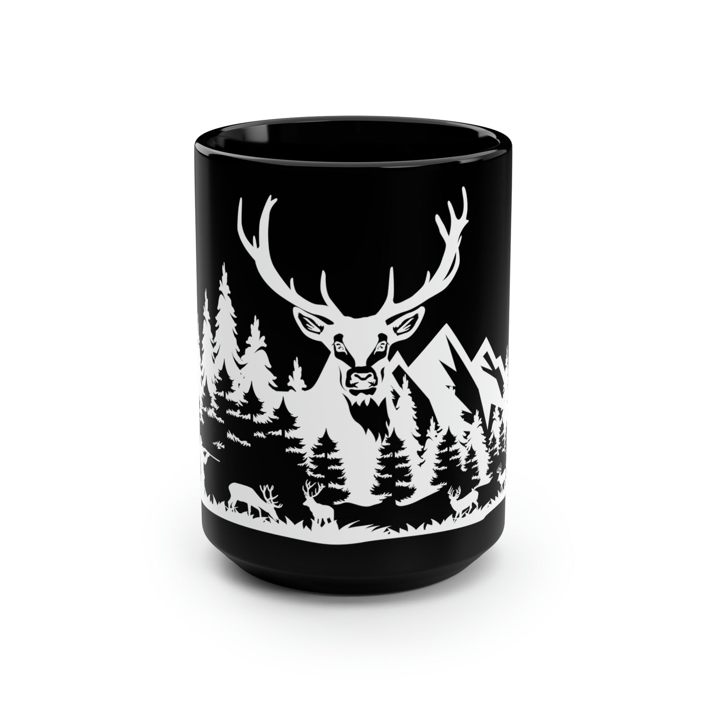 Deer Hunting Scene Mug, 15oz