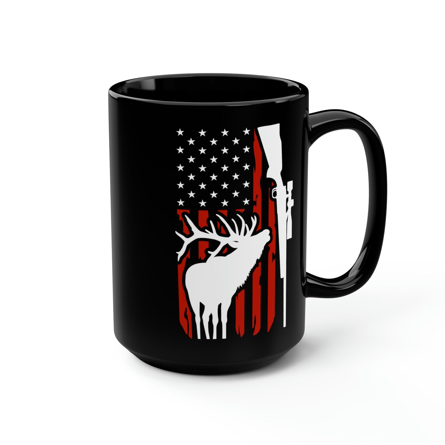 Elk American Flag Mug, 15oz