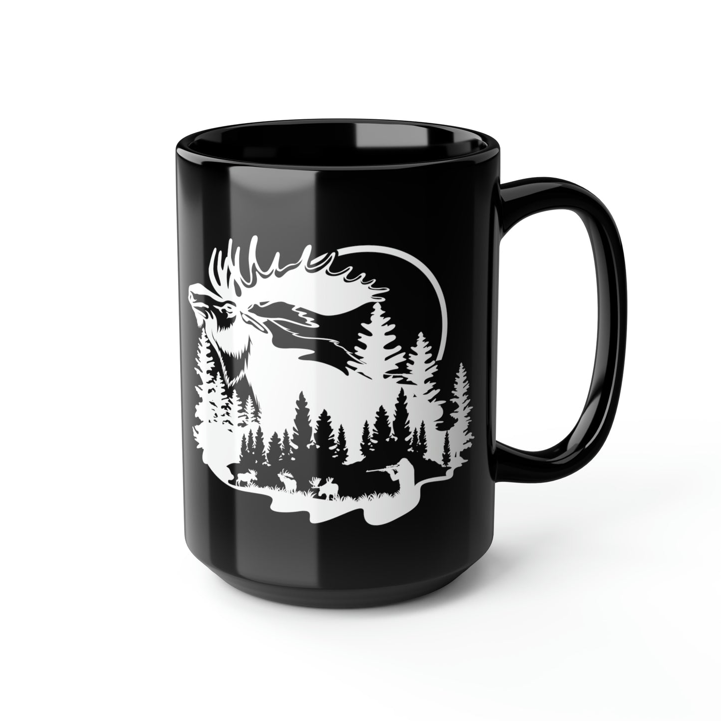 Moose Hunting Mug, 15oz