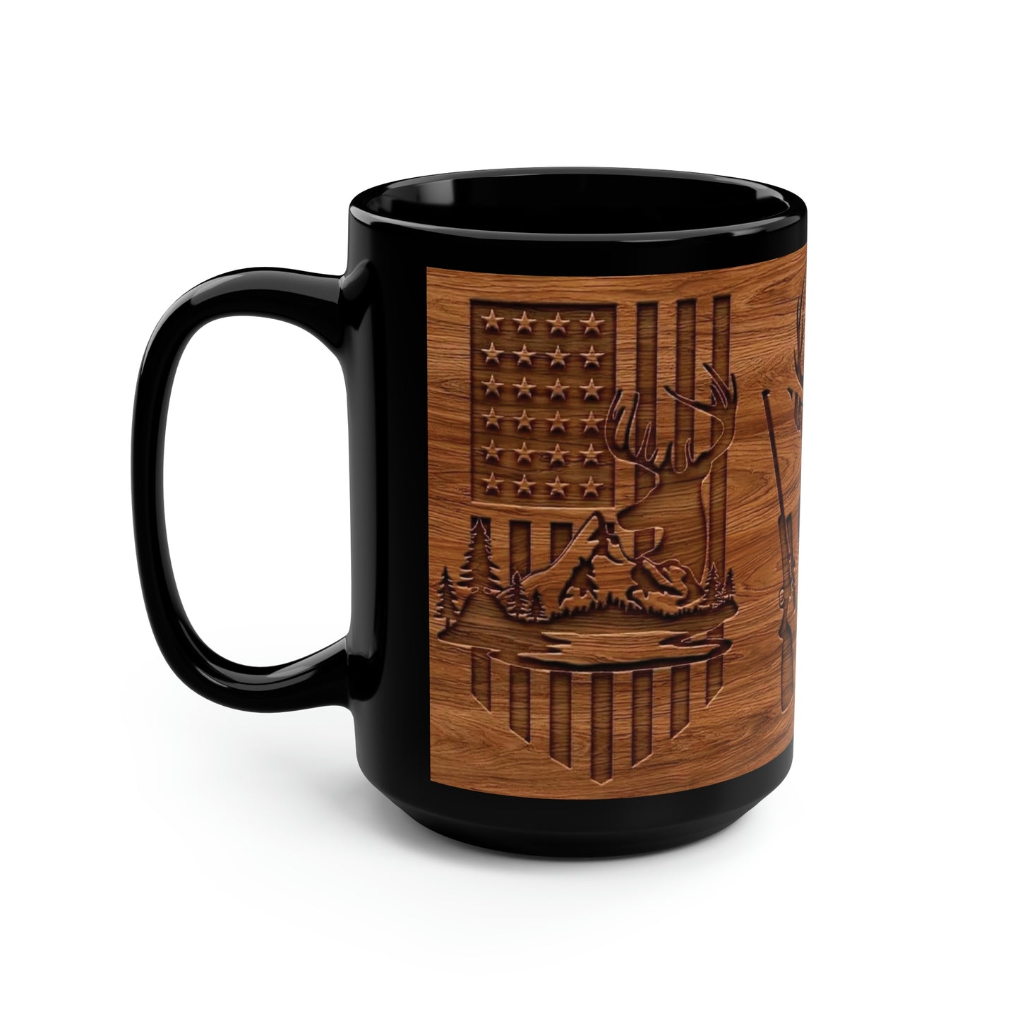 Wooden Deer Mug, 15oz