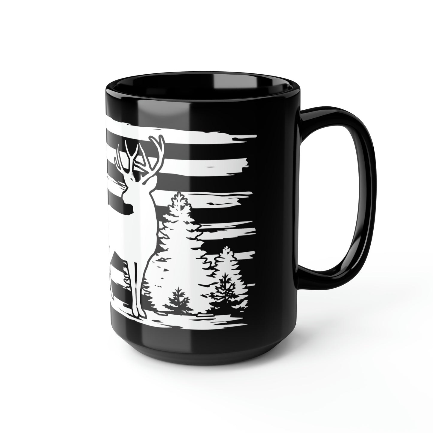 Deer American Flag Mug, 15oz